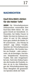 Aktion Heider Wirtschaftsjunioren Kauf 1 Mehr bei Edeka Frauen