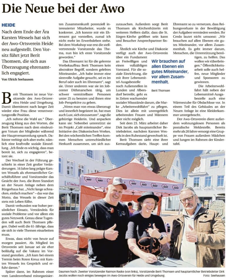 Neues Fürungsteam, Berit Thomsen, Raimon Raske, Dirk Jacobs